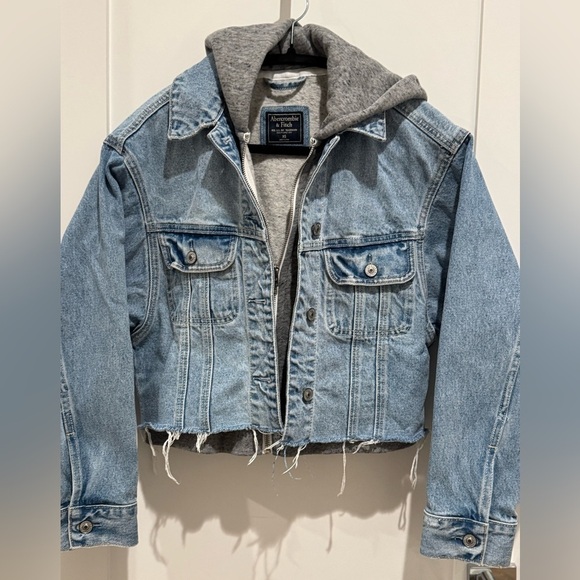 Abercrombie & Fitch cropped denim jacket XS y2k vintage I - Picture 8 of 12